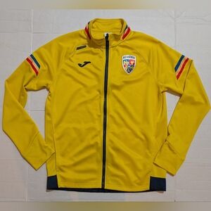 Pre-Loved Joma Romania Full Zip Track Jacket Medium Yellow/Blue Soccer (M)